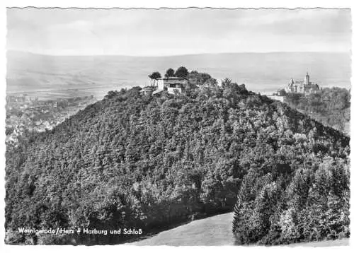 AK, Wernigerode Harz, Harburg und Schloß, 1964