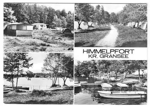 AK, Himmelpfort Kr. Gransee, Campingplatz am Stolpsee, vier Abb., 1980