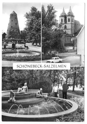 AK, Schönebeck-Salzelmen, drei Abb., 1977