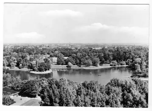 AK, Magdeburg, Blick vom Aussichtsturm im Kultupark Rotehorn, 1977