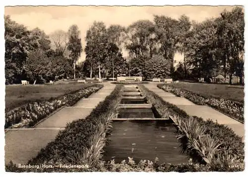 AK, Ilsenburg Harz, Partie im Friedenspark, 1960