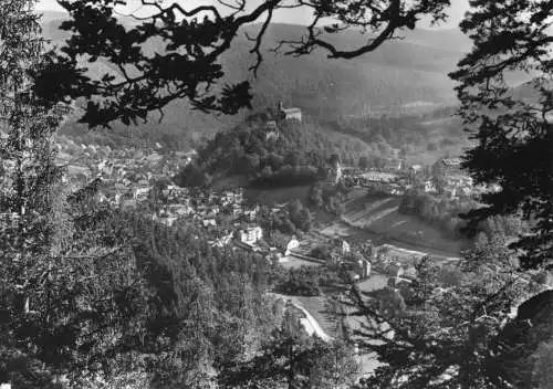 AK groß, Schwarzburg Thür. Wald, Blick vom Trippstein, 1969