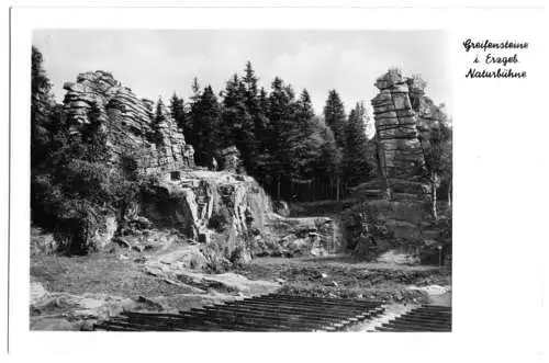 AK, Ehrenfriedersdorf Erzgeb., Naturbühne Greifensteine, 1957