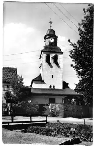 AK, Tabarz Thür., Kirche, Straßenansicht, 1958