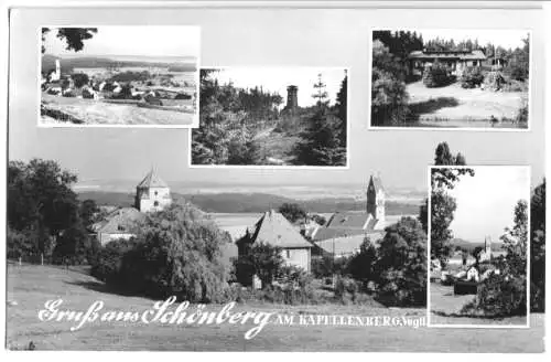 AK, Schönberg am Kapellenberg Vogtl., fünf Abb., gestaltet, 1965