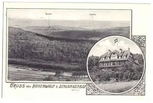 AK, Hohenwald b. Schlangenbad, zwei Abb., 1916