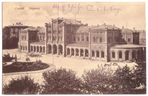 AK, Kassel, Cassel, Bahnhof, 1915