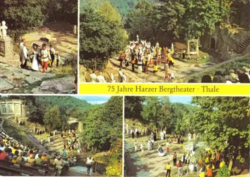 AK, Thale Harz, 75 Jahre Harzer Bergtheater Thale, vier Abb., 1978