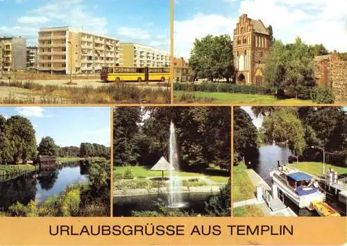 AK, Templin UM, fünf Abb., um 1988