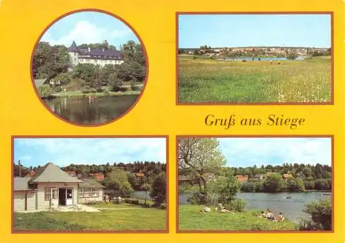AK, Stiege Harz, Kr. Wernigerode, vier Abb., um 1986