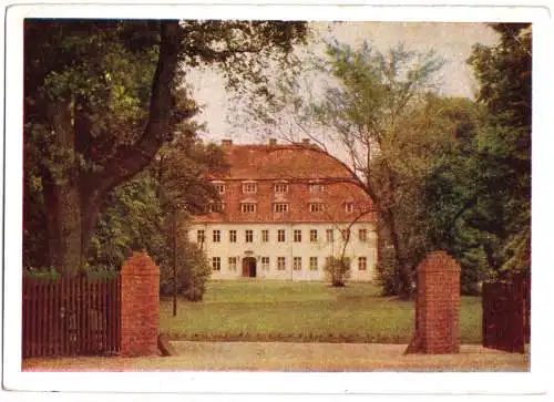 AK, Niesky OL, OT See, Genesungsheim, frühe DDR-Farbdruckkarte, 1955