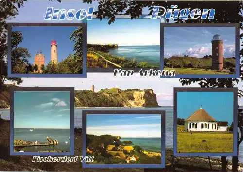 AK, Insel Rügen, Kap Arkona und Fischerdorf Vitt, sieben Abb., 2002