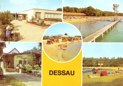 AK, Dessau, Erholungseinrichtungen, fünf Abb., 1981