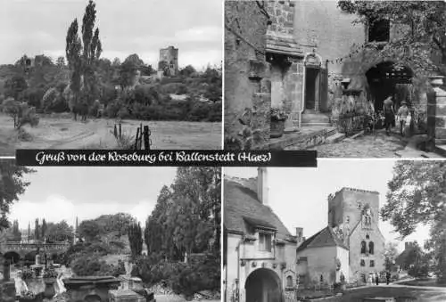 AK, Ballenstedt am Harz, Gruß von der Roseburg, vier Abb., 1983