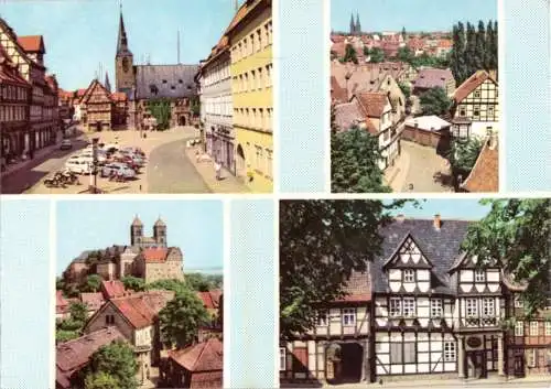 AK, Quedlinburg, vier Abb., gestaltet, 1967