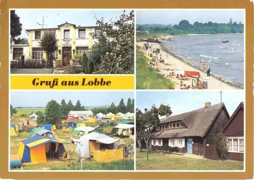 AK, Middelhagen Rügen, OT Lobbe, vier Abb., 1989