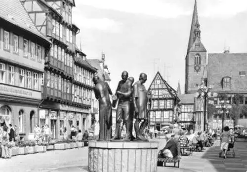 AK, Quedlinburg, Marktplatz, Münzberger Musikanten 1983