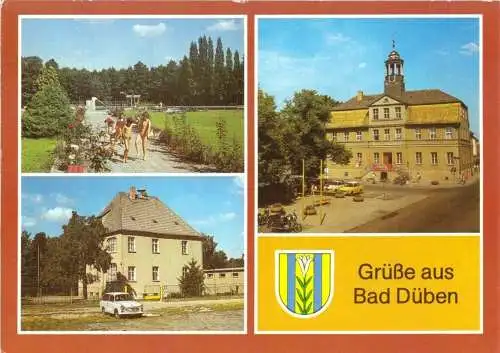 AK, Bad Düben Kr. Eilenburg, drei Abb., 1987