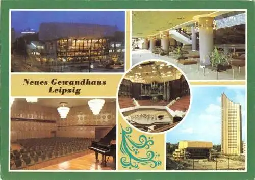 AK, Leipzig, Neues Gewandhaus, fünf Abb., 1988