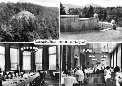 AK, Eisenach, HO-Hotel Berghof, vier Abb., 1975