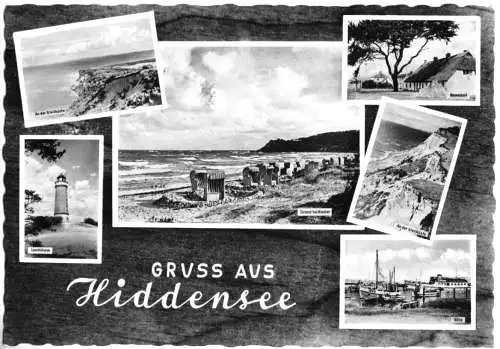 AK, Insel Hiddensee, sechs Abb., gestaltet, 1962