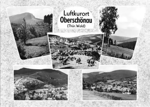 AK, Luftkurort Oberschönau Thür. Wald, fünf Abb., gestaltet, 1965