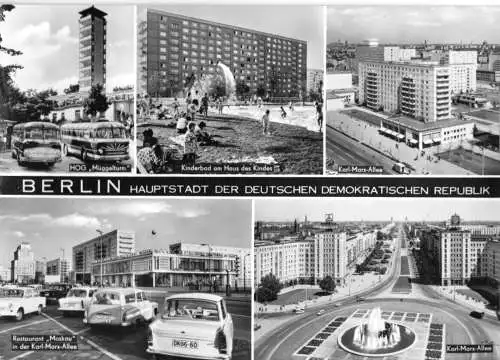 AK, Berlin - Hauptstadt der DDR, fünf Abb., 1970