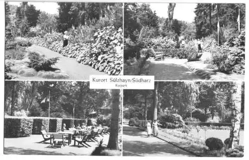 AK, Sülzhayn Südharz, Kurpark, vier Abb., 1960