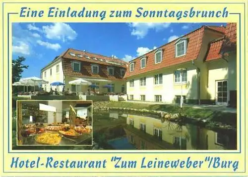 AK, Burg, Hotel "Zum Leineweber", 2 Abb., ca. 1996