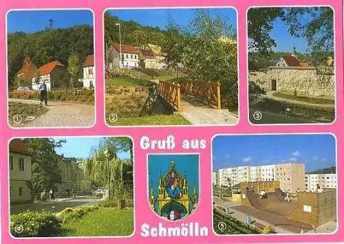 AK, Schmölln, 5 Abb., u.a. Neuer Stadtpark, ca. 1996