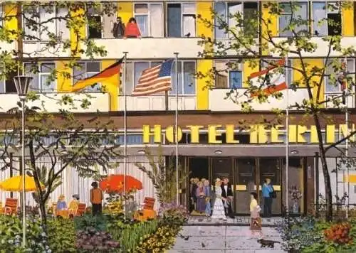 AK, Berlin Schöneberg, "Hotel Berlin", Künstlerkarte