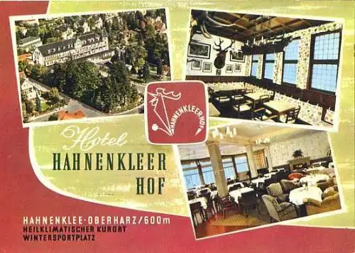 AK, Hahnenklee Oberharz, Hotel, 3 Abb., ca. 1966