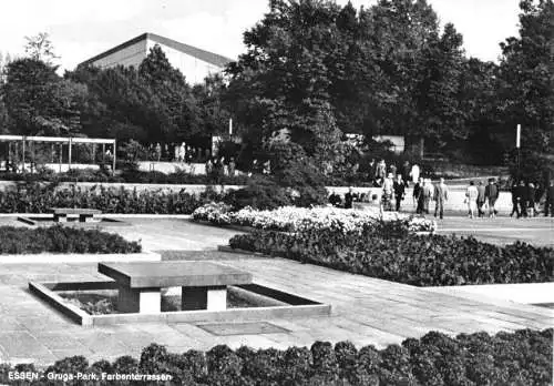 AK, Essen, Gruga-Park, Farbenterrasse, um 1970