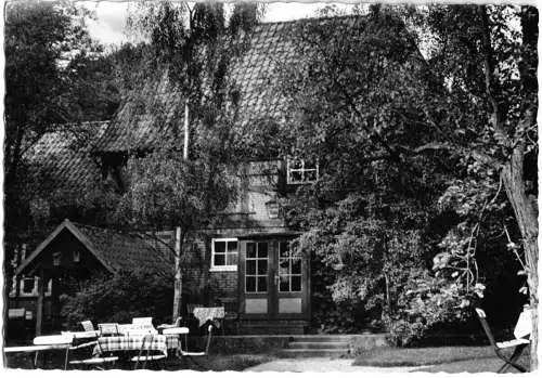 Ansichtskarte, Ahausen Kr. Rotenburg Wümme., Gaststätte Ahauser Mühle, um 1964