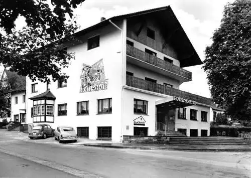 AK, Neuhaus im Solling, Hotel Schatte mit Tiroler Jägerkeller, um 1970