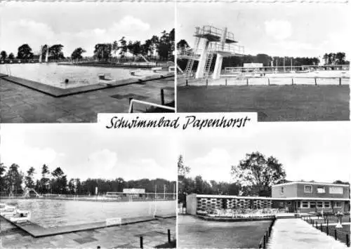 AK, Papenhorst, vier Abb., Schwimmbad, 1966