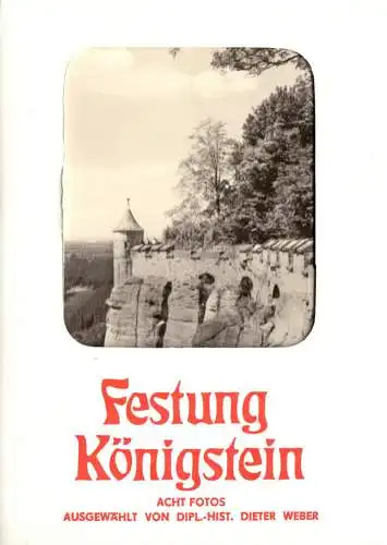AK-Mappe mit 8 Foto-AK, Königstein Elbe, Festung Königstein, 1978