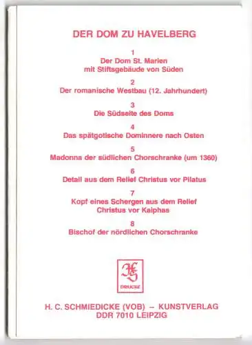 AK-Mappe mit 8 AK, Der Dom zu Havelberg, 1981