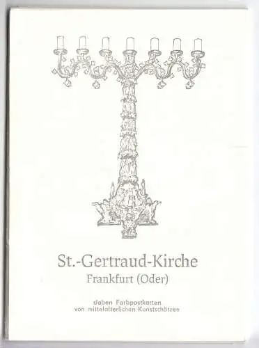 AK-Mappe mit 7 Colorkarten, Frankfurt Oder, St. Gertraud-Kirche, 1989