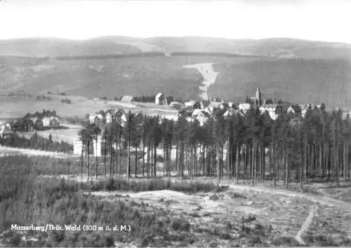 Ansichtskarte, Masserberg Thür. Wald, Gesamtansicht, 1972