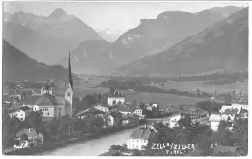 AK, Zell am Ziller, Teilansicht, Echtfoto, um 1926