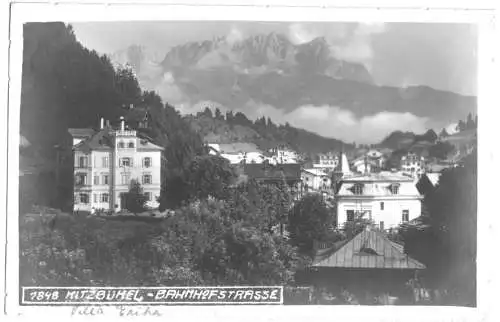 Ansichtskarte, Kitzbühel, Bahnhofstr., m. Villa Erika, um 1930