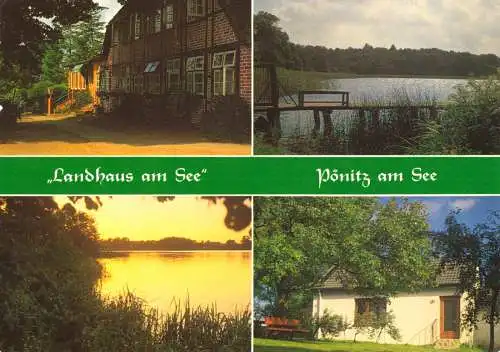 AK, Pönitz am See, "Landhaus am See", vier Abb., um 1980