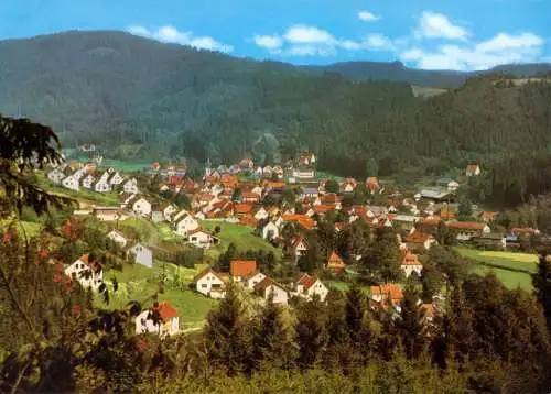 AK, Steinwiesen im Frankenwald, Gesamtansicht, Version 1, um 1980