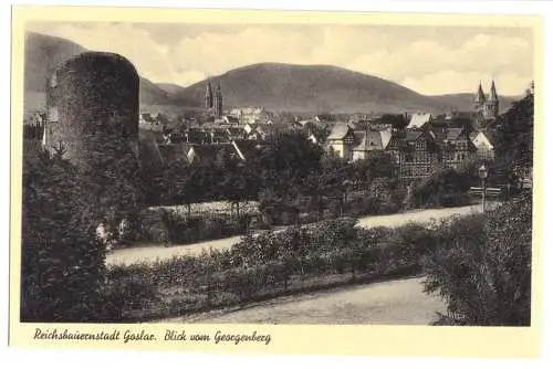 AK, Goslar, Teilansicht vom Georgenberg, um 1940