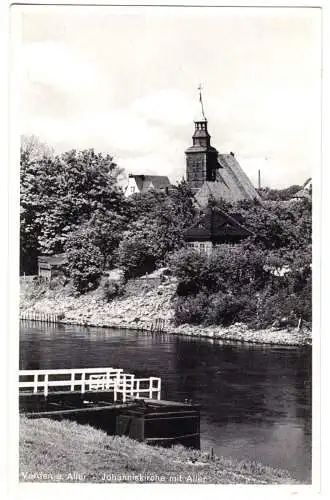 AK, Verden a. Aller, Johanniskirche mit Aller, 1939