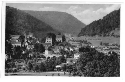 Ansichtskarte, Hirsau Schwarzwald, Teilansicht, um 1938