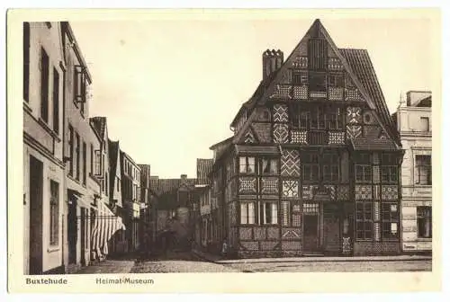 AK, Buxtehude, Straßenpartie mit Heimat-Museum, um 1930