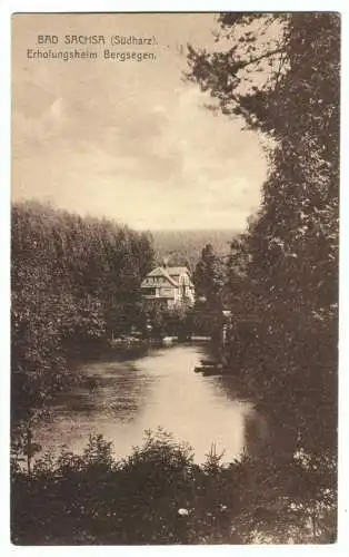 AK, Bad Sachsa, Südharz, Blick zum Erholungsheim Bergsegen, um 1920