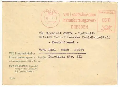 AFS, VEB Landtechnisches Instandsetzungswerk Dresden, o Dresden, 808, 16.1.73